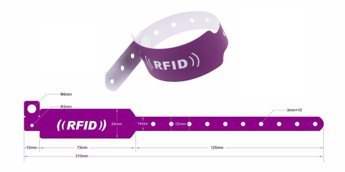 RFID Einmalarmband PP01 personalisiert