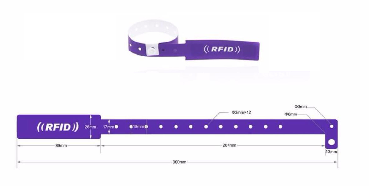 RFID Einmalarmband PP04 personalisiert