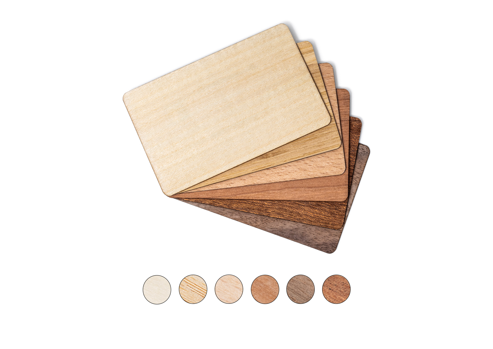 RFID Holzkarte NXP MIFARE Classic® 1K-4-Byte-NUID