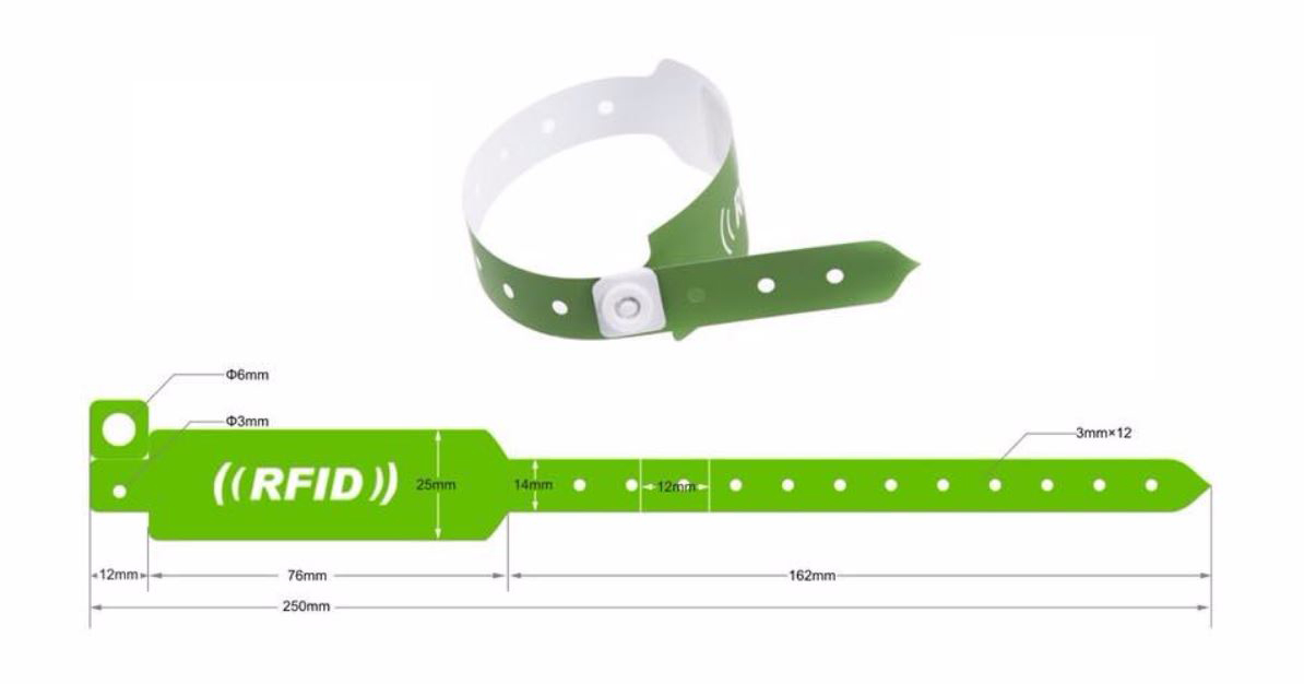 RFID Einmalarmband PP02 personalisiert